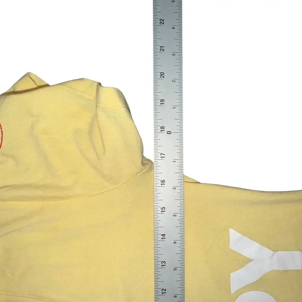 LMS‎ Creations Jamaica I Am Happy Yellow V-Neck Graphic T-Shirt Large